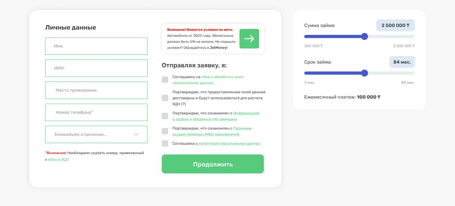 Пример отображения